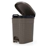 Kolorr Stitch Dustbin with Inner Bucket for Home and Office -15 Liters (Brown)